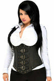 Daisy Corsets Top Drawer Steel Boned Pinstripe Underbust Corset w/Buckling - Daisy Corsets - Flyclothing LLC