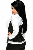 Daisy Corsets Top Drawer Steel Boned Pinstripe Underbust Corset w/Buckling - Daisy Corsets - Flyclothing LLC