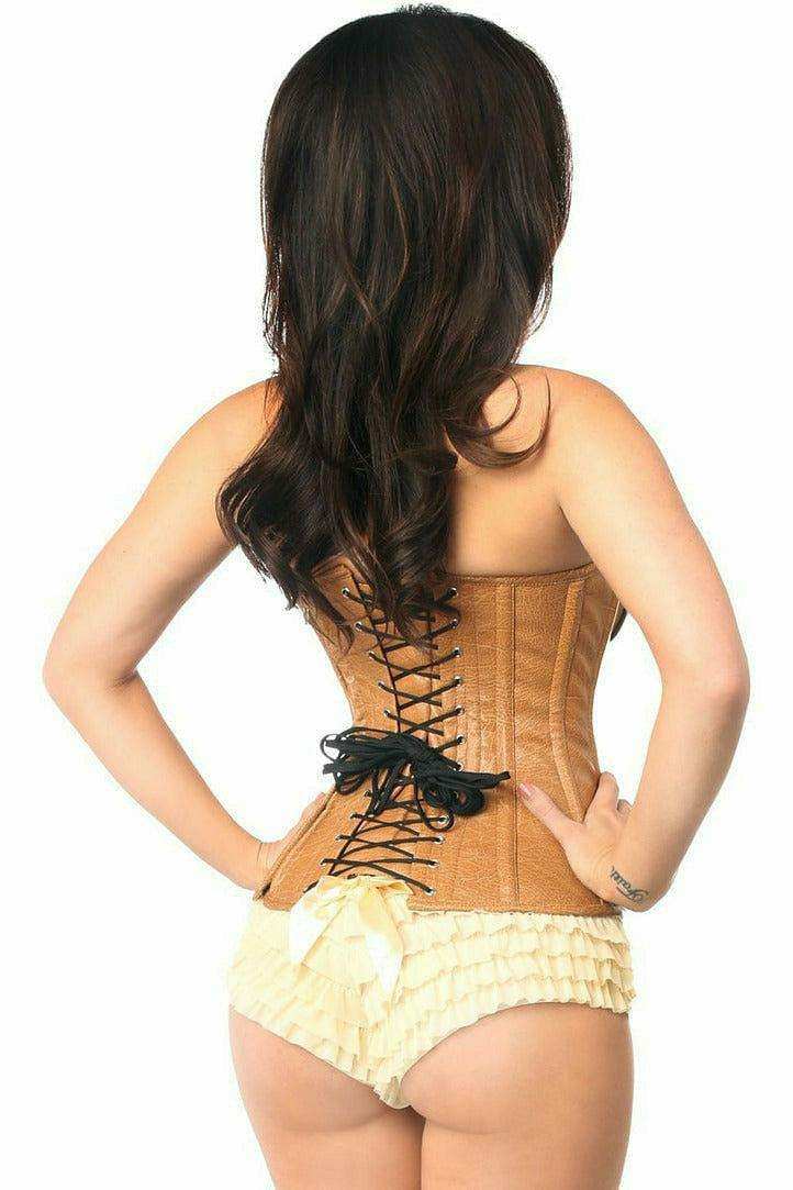 Daisy Corsets Top Drawer Faux Leather Steel Boned Ren Faire Corset - Daisy Corsets - Flyclothing LLC