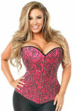 Daisy Corsets Top Drawer Elegant Fuchsia Embroidered Steel Boned Corset - Daisy Corsets - Flyclothing LLC