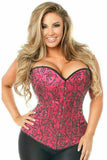 Daisy Corsets Top Drawer Elegant Fuchsia Embroidered Steel Boned Corset - Daisy Corsets - Flyclothing LLC