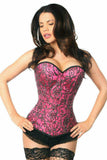 Daisy Corsets Top Drawer Elegant Fuchsia Embroidered Steel Boned Corset - Daisy Corsets - Flyclothing LLC