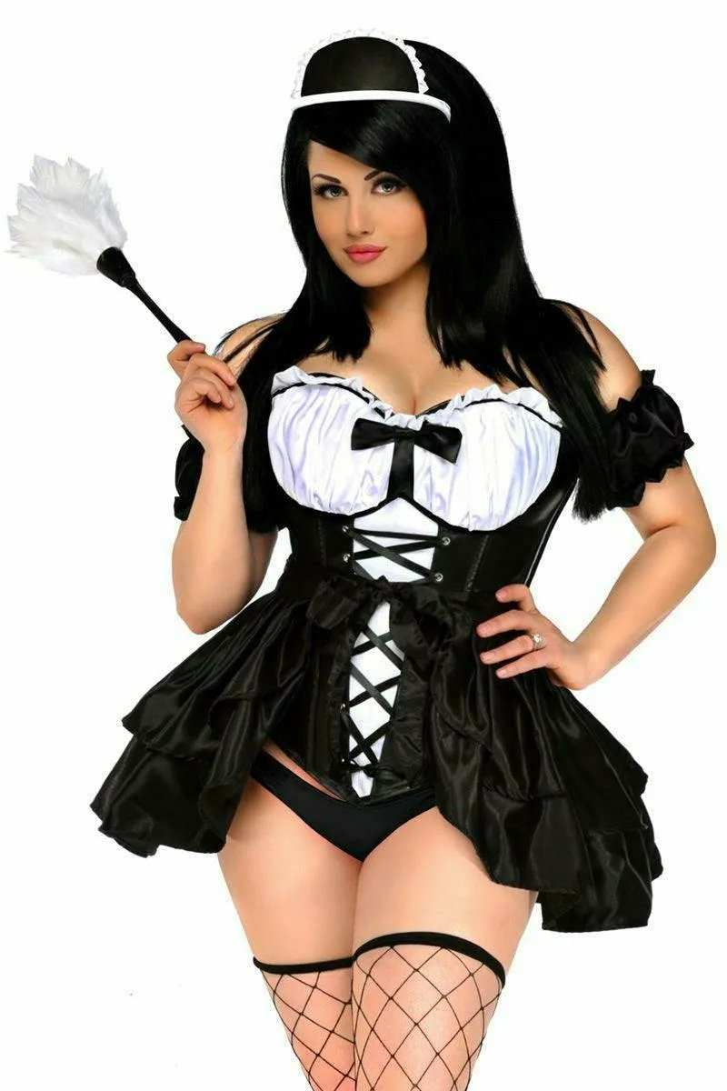 Daisy Corsets Top Drawer 4 PC French Maid Costume - Daisy Corsets - Flyclothing LLC