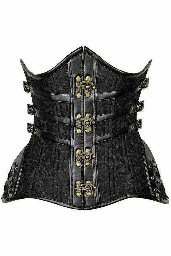 Daisy Corsets Top Drawer CURVY Steampunk Steel Double Boned Under Bust Corset - Daisy Corsets - Flyclothing LLC