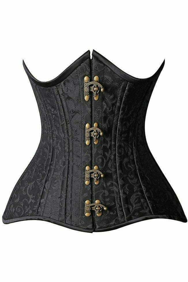 Daisy Corsets Top Drawer CURVY Brocade Double Steel Boned Under Bust Corset - Daisy Corsets - Flyclothing LLC