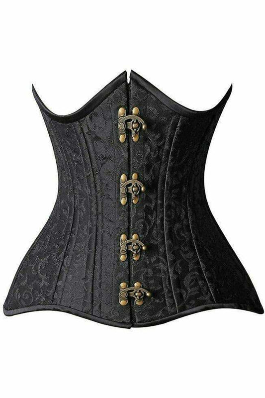 Daisy Corsets Top Drawer CURVY Brocade Double Steel Boned Under Bust Corset - Daisy Corsets - Flyclothing LLC