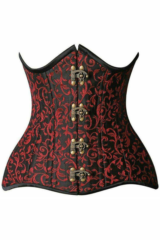 Daisy Corsets Top Drawer CURVY Brocade Double Steel Boned Under Bust Corset - Daisy Corsets - Flyclothing LLC