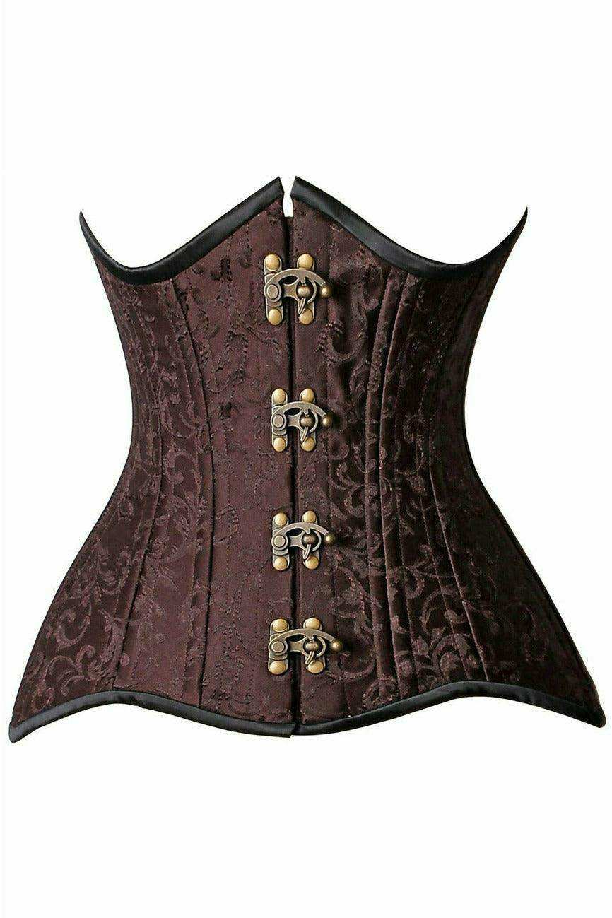 Daisy Corsets Top Drawer CURVY Brocade Double Steel Boned Under Bust Corset - Daisy Corsets - Flyclothing LLC