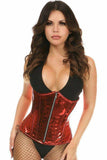 Daisy Corsets Top Drawer Red Metallic Steel Boned Under Bust Corset - Daisy Corsets - Flyclothing LLC