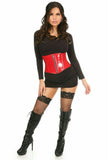 Daisy Corsets Top Drawer Red Patent Steel Boned Mini Cincher - Daisy Corsets - Flyclothing LLC