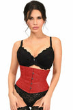 Top Drawer Cherry Bomb Glitter Steel Boned Mini Cincher - Daisy Corsets - Flyclothing LLC