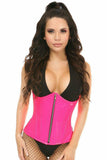Daisy Corsets Top Drawer Hot Pink Patent PVC Steel Boned Under Bust Corset - Daisy Corsets - Flyclothing LLC