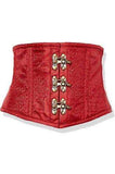 Daisy Corsets Top Drawer Wine Brocade Steel Boned Mini Cincher w/Clasps - Daisy Corsets - Flyclothing LLC