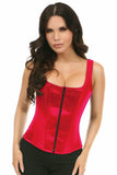 Daisy Corsets Top Drawer Red Satin Steel Boned Uniforming Corset w/Straps - Daisy Corsets - Flyclothing LLC