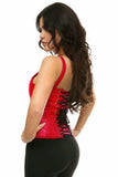Daisy Corsets Top Drawer Red Satin Steel Boned Uniforming Corset w/Straps - Daisy Corsets - Flyclothing LLC