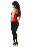 Daisy Corsets Top Drawer Red Satin Steel Boned Uniforming Corset w/Straps - Daisy Corsets - Flyclothing LLC