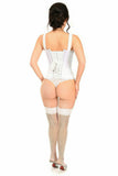 Daisy Corsets Top Drawer White Satin Steel Boned Corset w/Straps - Daisy Corsets - Flyclothing LLC