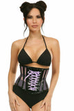 Daisy Corsets Top Drawer Purple Patent & Fishnet Underbust Corset - Daisy Corsets - Flyclothing LLC