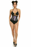 Daisy Corsets Top Drawer Purple Patent & Fishnet Underbust Corset - Daisy Corsets - Flyclothing LLC