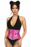 Daisy Corsets Top Drawer Fuchsia Holo Steel Boned Mini Cincher - Daisy Corsets - Flyclothing LLC