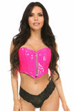 Daisy Corsets Top Drawer Hot Pink Patent Bustier Top w/Zipper - Daisy Corsets - Flyclothing LLC