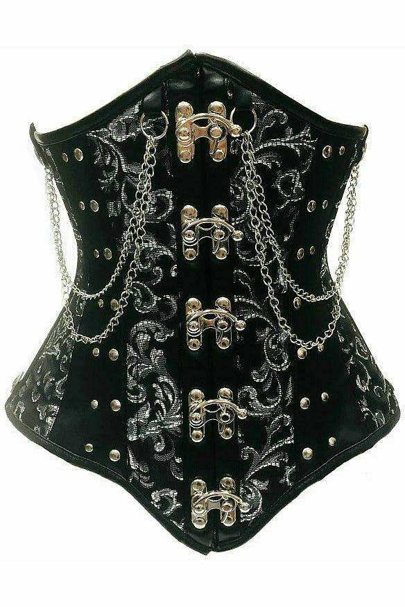 Daisy Corsets Top Drawer Steel Boned Underbust Corset w/Chains and Clasps - Daisy Corsets - Flyclothing LLC