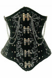 Daisy Corsets Top Drawer Steel Boned Underbust Corset w/Chains and Clasps - Daisy Corsets - Flyclothing LLC