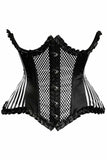 Daisy Corsets Top Drawer White Burlesque Underwire Curvy Cut Waist Cincher Corset - Daisy Corsets - Flyclothing LLC