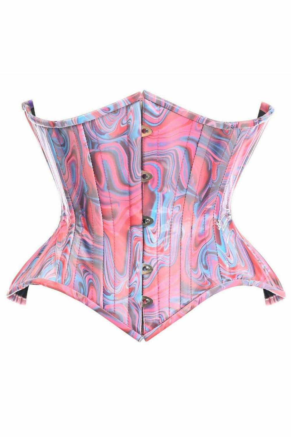 Daisy Corsets Top Drawer Retro Swirl Steel Boned Curvy Cut Underbust Cincher Corset - Daisy Corsets - Flyclothing LLC