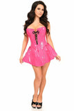 Daisy Corsets Top Drawer Hot Pink Patent Steel Boned Corseted Dress - Daisy Corsets - Flyclothing LLC