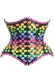 Daisy Corsets USA Top Drawer Rainbow Hearts Double Steel Boned Curvy Cut Underbust Cincher Corset - Daisy Corsets - Flyclothing LLC