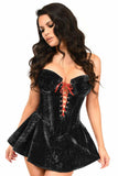 Top Drawer Black Velvet Steel Boned Corset Dress - Daisy Corsets - Flyclothing LLC