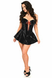 Daisy Corsets Top Drawer Black Velvet Steel Boned Corset Dress - Daisy Corsets - Flyclothing LLC