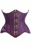 Daisy Corsets Top Drawer Double Steel Boned Plum Brocade Curvy Underbust Corset - Daisy Corsets - Flyclothing LLC