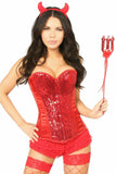 Daisy Corsets Top Drawer 4 PC Sexy Devil Corset Costume - Daisy Corsets - Flyclothing LLC
