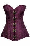 Daisy Corsets Top Drawer Plum Brocade Steel Boned Corset w/Clasp Closure - Daisy Corsets - Flyclothing LLC