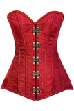 Daisy Corsets Top Drawer Wine Brocade Steel Boned Corset w/Clasp Closure - Daisy Corsets - Flyclothing LLC