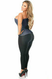 Daisy Corsets Top Drawer Denim Blue Steel Boned Overbust Corset w/Zipper - Daisy Corsets - Flyclothing LLC