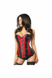 Daisy Corsets Top Drawer Wine Brocade & Faux Leather Steel Boned Corset - Daisy Corsets - Flyclothing LLC