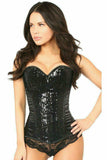 Daisy Corsets Top Drawer Black Sequin Steel Boned Corset - Daisy Corsets - Flyclothing LLC