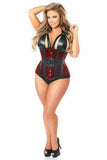 Daisy Corsets Top Drawer Red Velvet Steel Boned Underbust Corset - Daisy Corsets - Flyclothing LLC
