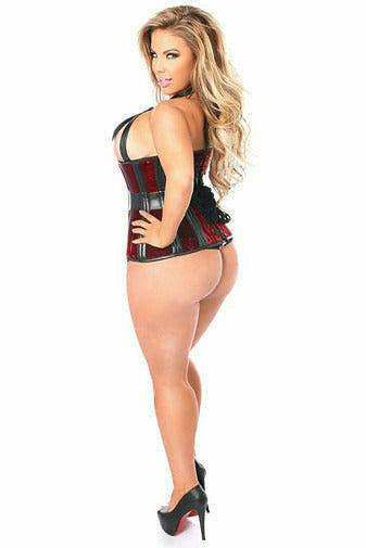 Daisy Corsets Top Drawer Red Velvet Steel Boned Underbust Corset - Daisy Corsets - Flyclothing LLC