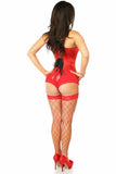 Daisy Corsets Top Drawer Red Sequin Pointed Top Steel Boned Corset - Daisy Corsets - Flyclothing LLC