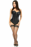 Daisy Corsets Top Drawer Black Satin Steel Boned Corset - Daisy Corsets - Flyclothing LLC