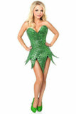 Daisy Corsets Top Drawer Green Sequin Steel Boned Corset Dress - Daisy Corsets - Flyclothing LLC