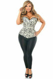 Daisy Corsets Top Drawer Elegant Ivory Embroidered Steel Boned Corset - Daisy Corsets - Flyclothing LLC