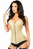 Daisy Corsets Top Drawer Gold Brocade Steel Boned Corset - Daisy Corsets - Flyclothing LLC