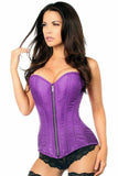 Daisy Corsets Top Drawer Purple Brocade Steel Boned Corset - Daisy Corsets - Flyclothing LLC