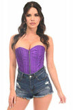 Daisy Corsets Top Drawer Purple Brocade Steel Boned Corset - Daisy Corsets - Flyclothing LLC