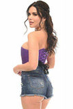 Daisy Corsets Top Drawer Purple Brocade Steel Boned Corset - Daisy Corsets - Flyclothing LLC